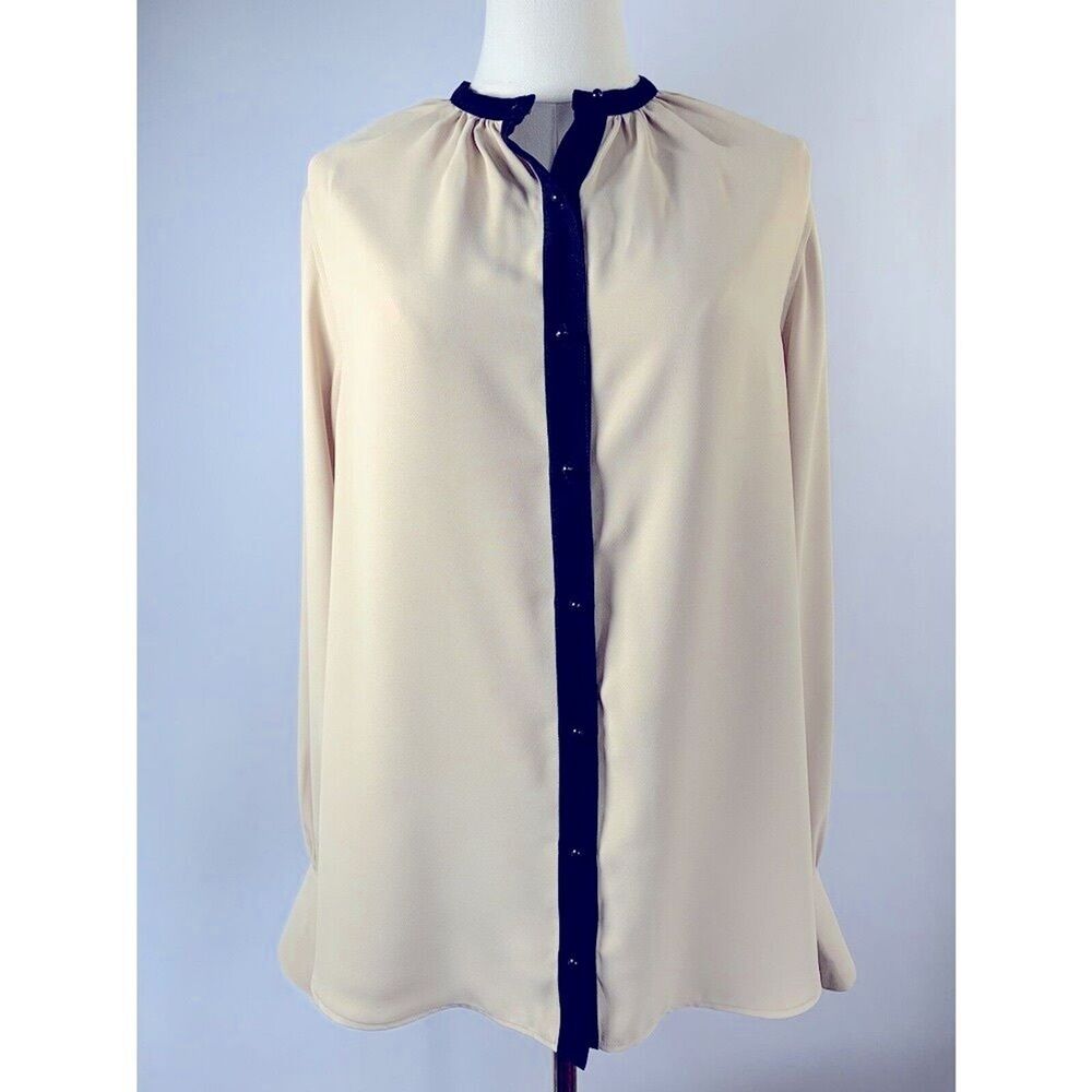 Equipment Women’s Causette Top Blouse In Ble Neutral Beige Size S/P - Picture 5 of 16